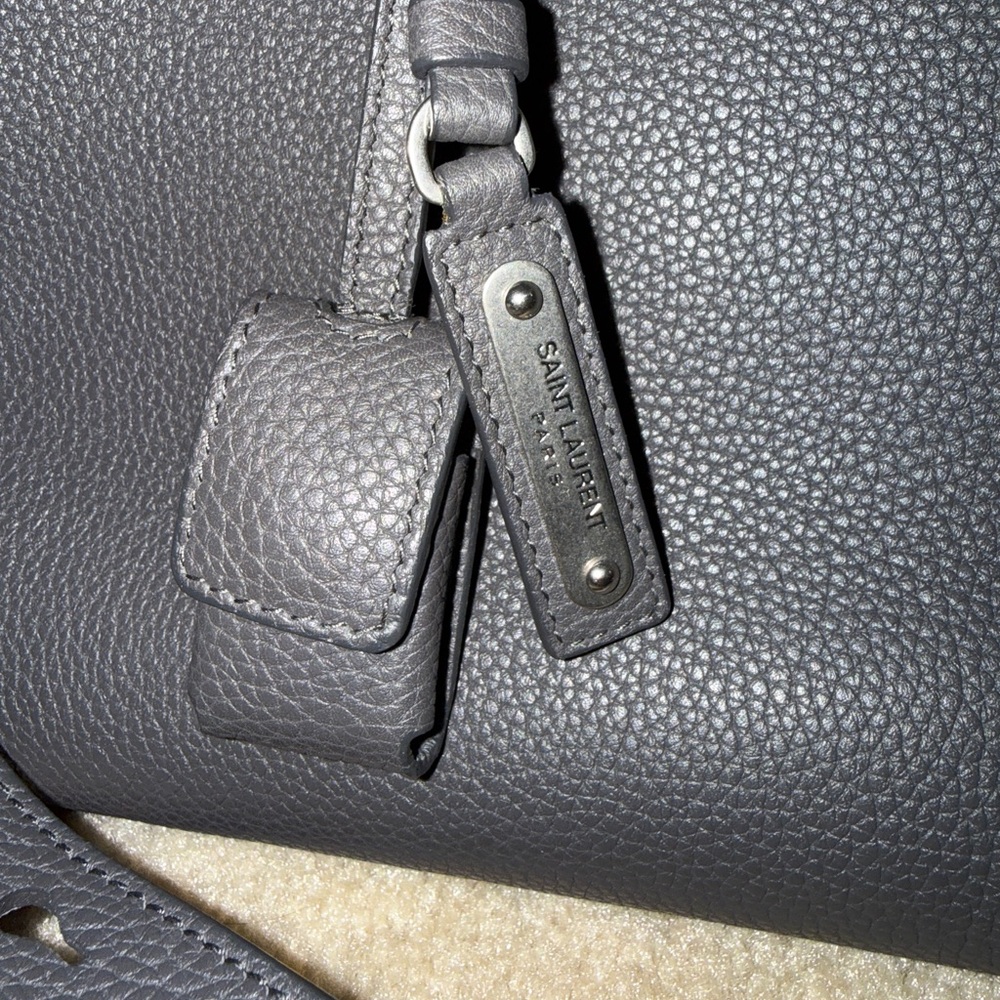 SAINT LAURENT Authentic Grained Calfskin Baby Sac De Jour in gray - Picture 3 of 15